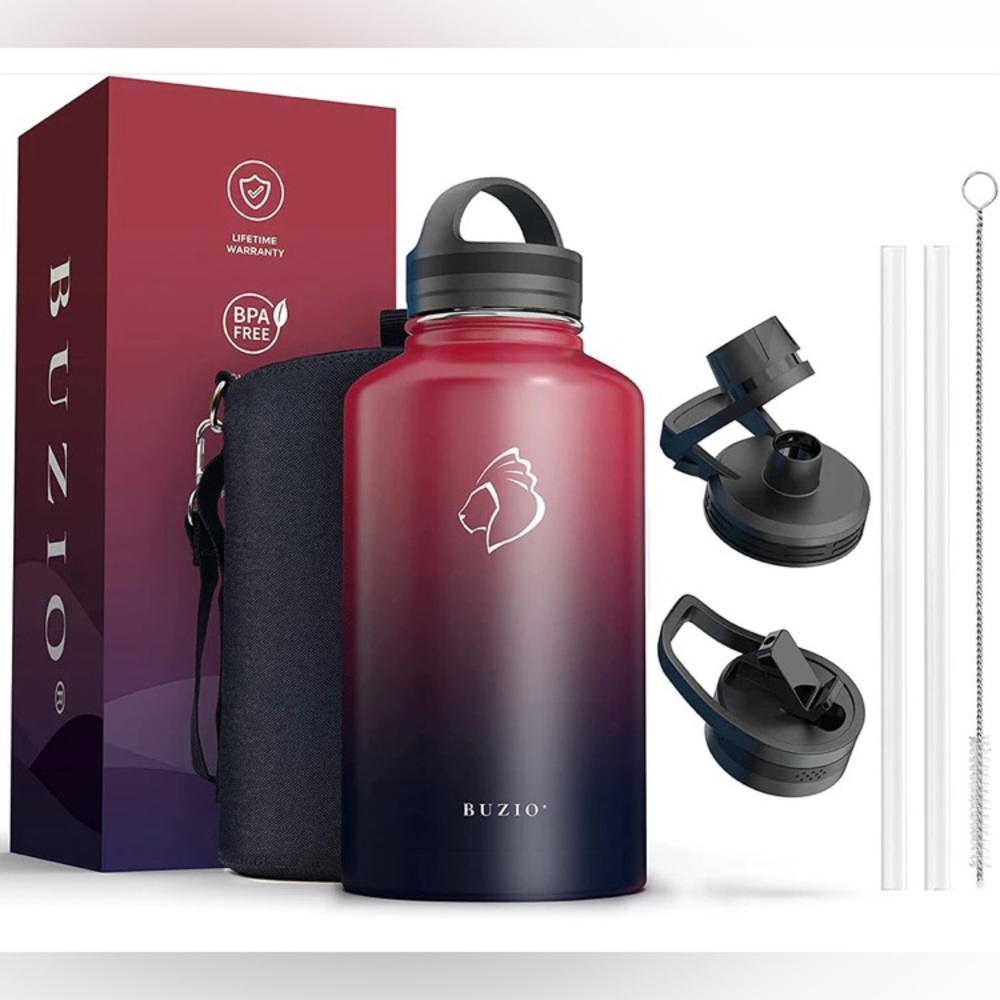 Buzio 64oz stainless steel water bottle